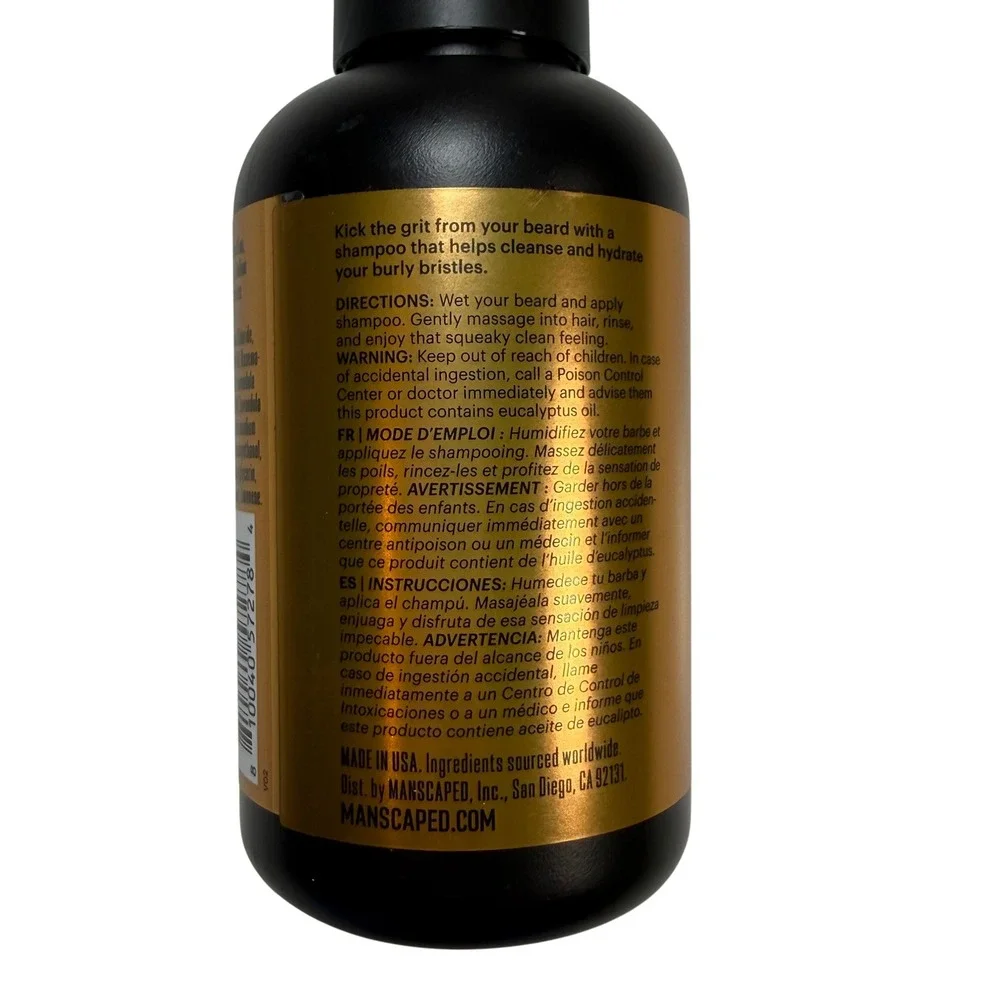 Manscaped Beard Shampoo‎ Hydrating Beard Cleanser 4oz New